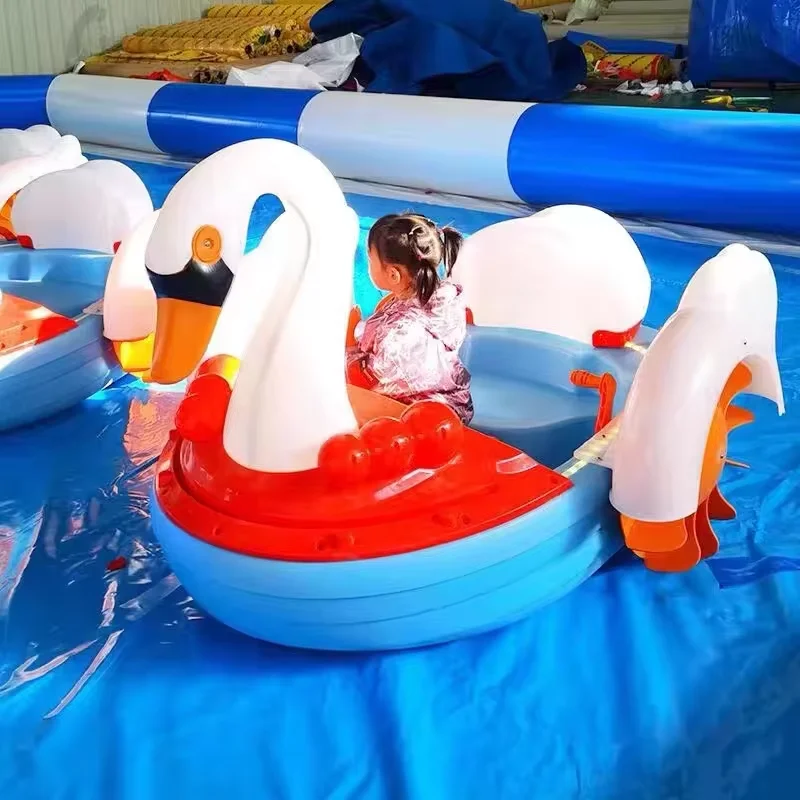 Summer water park factory direct sale swan swimming pool paddle boat for adults and kids