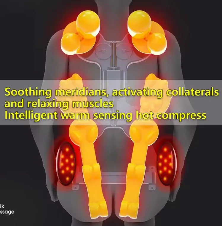 S99 Multi-functional  Multi-functional  Kneading Air Compression  Shoulder Neck Back Leg Massage Mattress With Heat