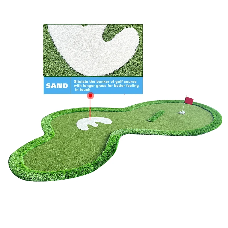 SER Manufacturer Wholesale Custom Mini Golf Course 1x3m Premium Artificial Grass High Elastic Base Golf Putting Green
