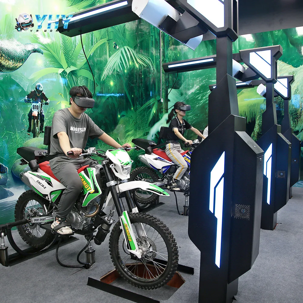 YHY 2023 Latest 6 Player Moto Vr Game Machine Virtual reality Racing Simulator Vr Motorcycle