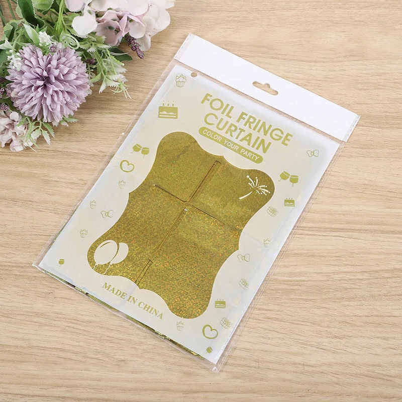 Fringe Square Curtains Tinsel Backdrop Sequin Square Streamer Backdrop Photo Booth Props Metallic Tinsel Foil Curtains