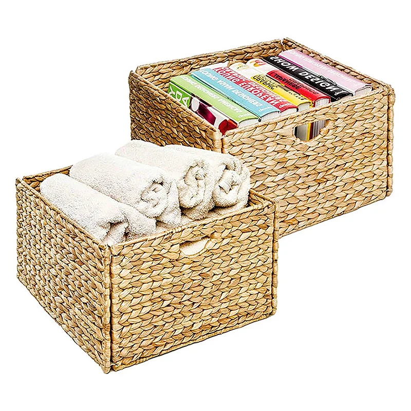 Best Price Folding Handwoven Vietnamese Handle Outdoor Square Washing Natural Bread Curver flower hanging  Rattan Basket