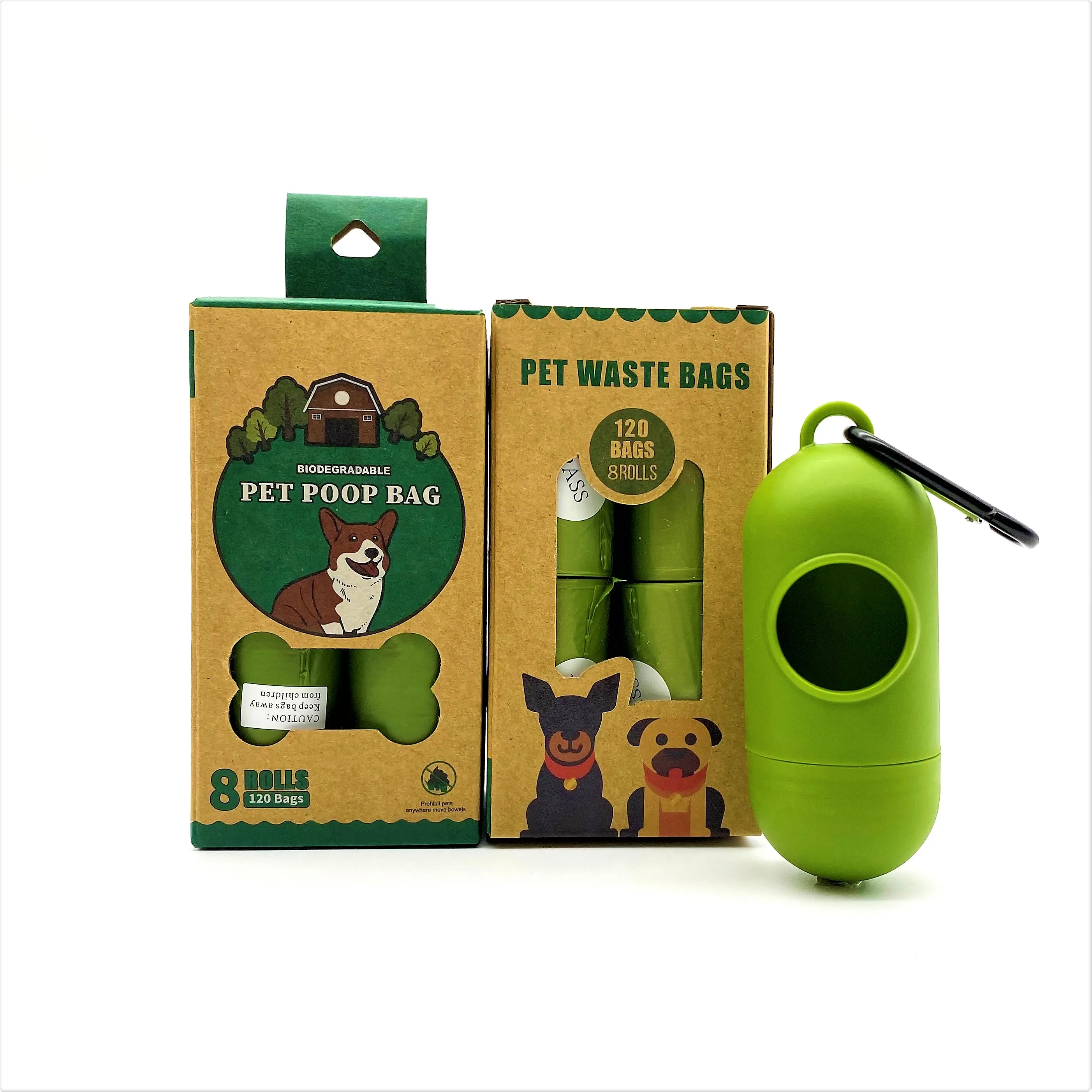 professional manufacture custom dispenser pet holder recycle plastic custom print drawstring dog poop bag