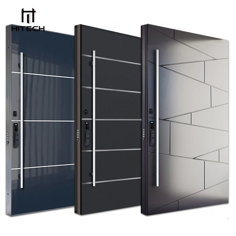 Hitech pivot doors Security exterior large main entry front stainless steel pivot door for home houses modern Others pivot door