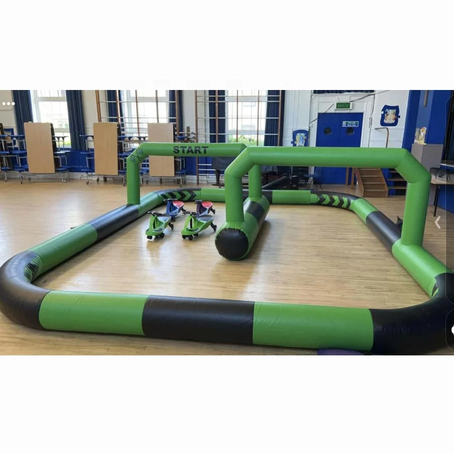 Large 26x20ft Kids Didicar Race Track Inflatable Bumper Car Arena Inflatable Go Karts Race Track For Bumper Car Rental