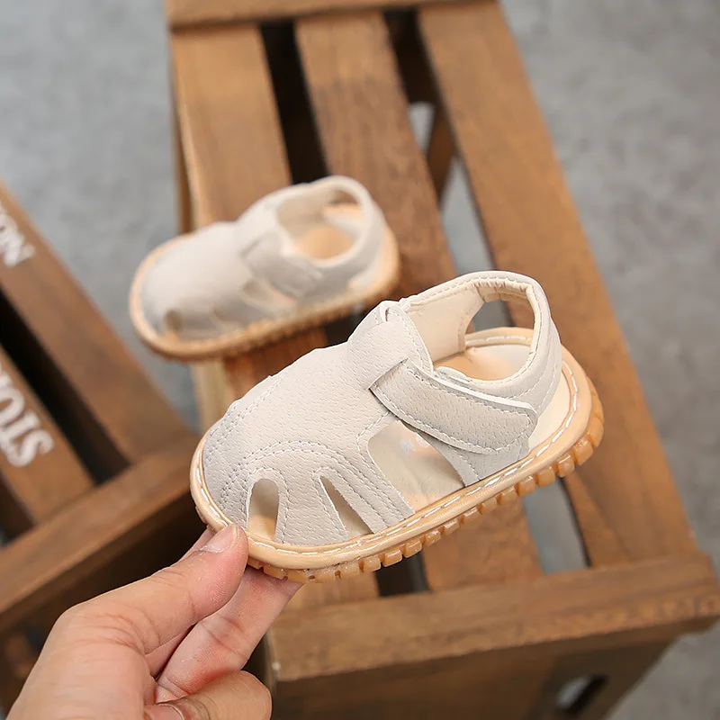 
Summer Baby Boy Sandals Infant Newborn Baby Sandals Girl Anti-slip Sole Crib Shoes Breathable Beach Sneakers 0-18M Sandals 