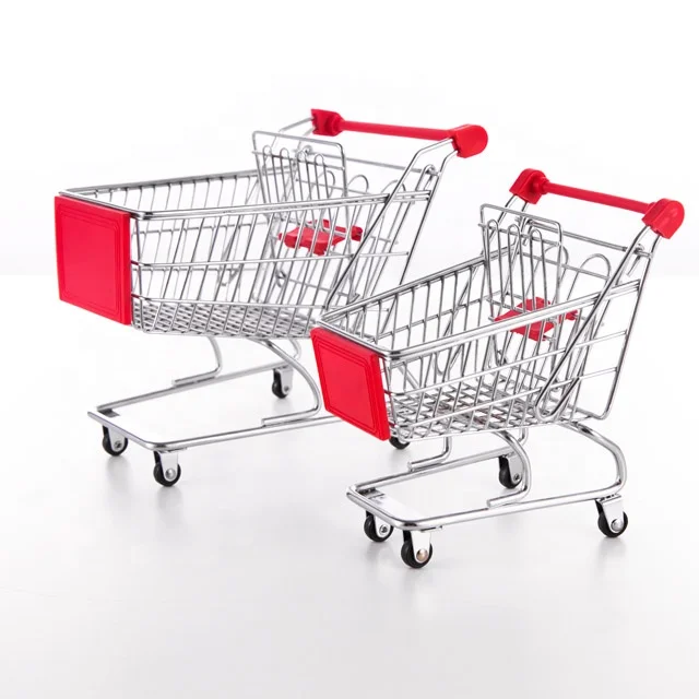 Creative Snack Metal Basket Mini Shopping Cart French Fries