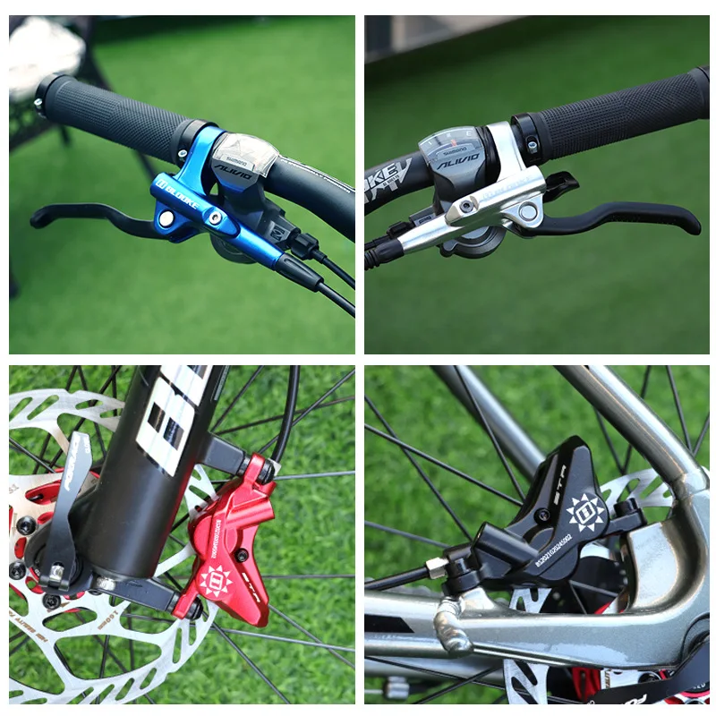 BLOOKE High Quality M7020 Bicycle Oil Hydraulic Brakes 800mm 1400mm For Bikes 4 Piston MTB Hydraulic Brake