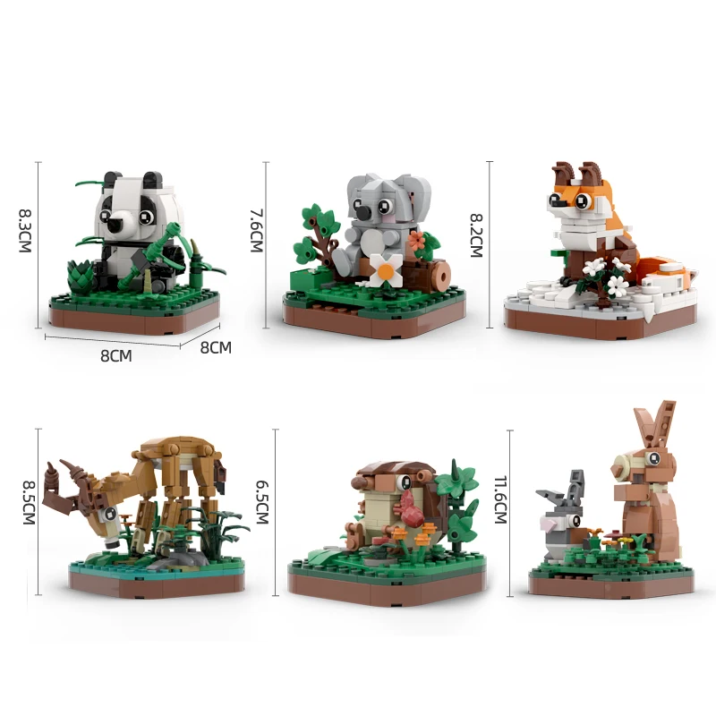 Wonderful Animals kids wholesale sale animal mini building blocks set diy toys