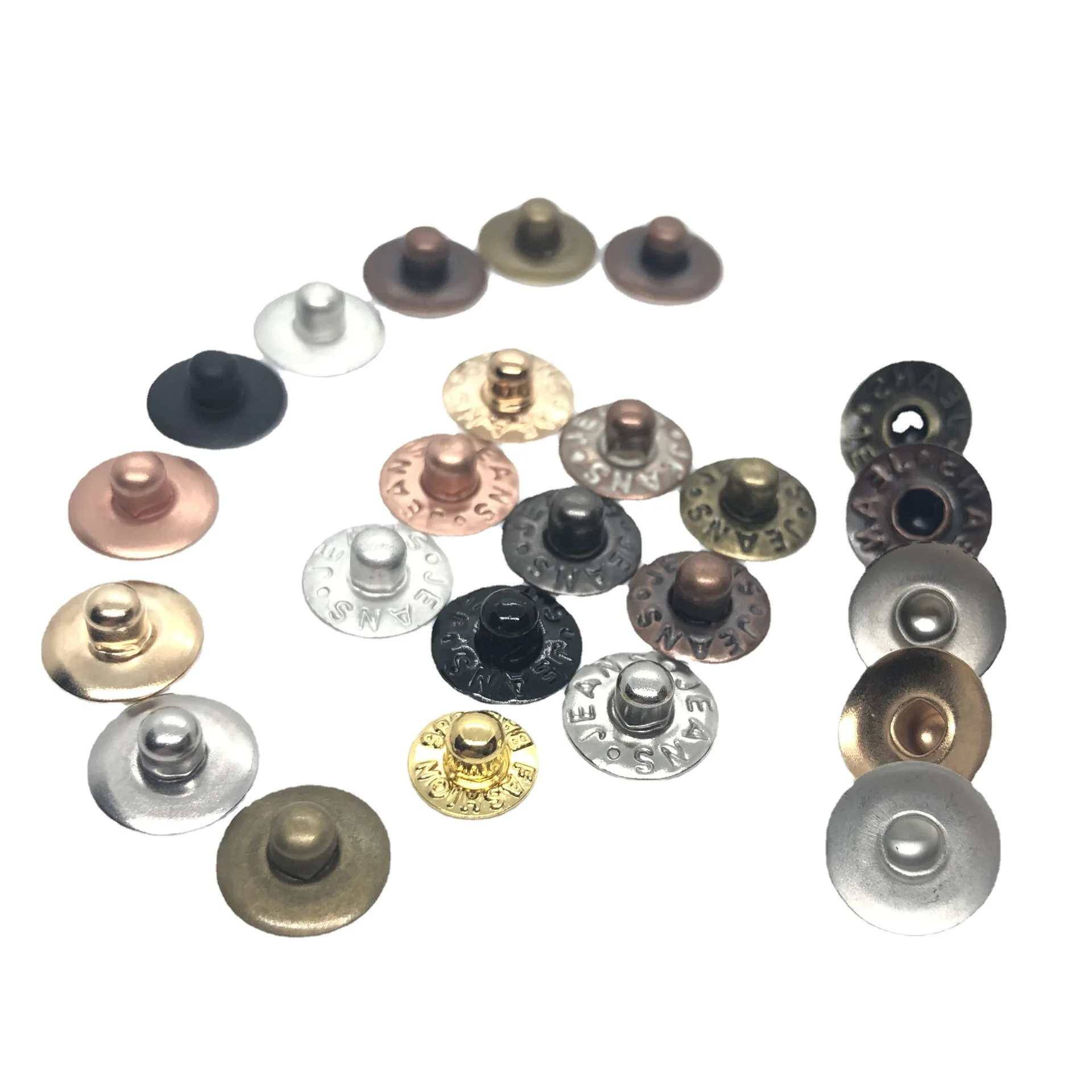 Wholesale custom logo rivets Glossy English Straw Hat Nails Small Pocket Jeans Nails DIY brass Decorative Nails