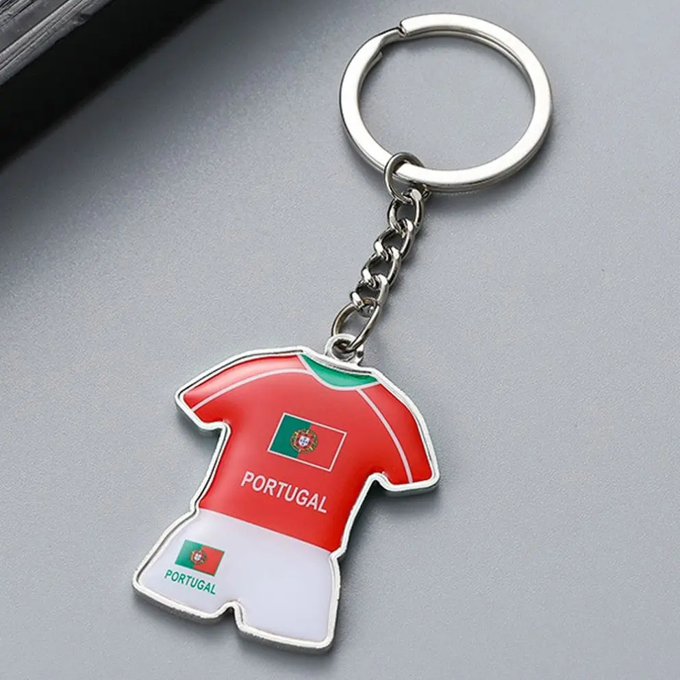 2022 Qatar Products Metal Team Jersey Flag Ball Soccer Football Key Chain