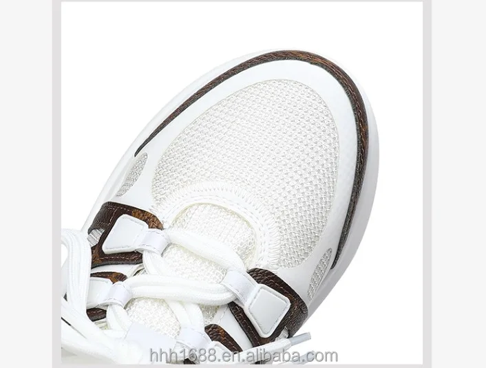 Stock X 2025 Luxury  Designer Sports Shoes Thick Soled Height Increasing Shoes Genuine Leather Casual Luxury Women Shoes