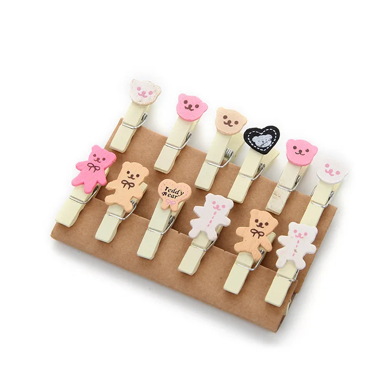 35mm Decorative Wooden Clothes Pegs for Art Projects and DIY Crafts