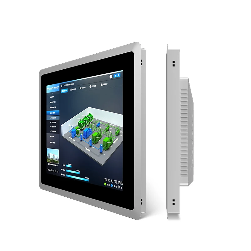 15 inch lcd display rs232 rs485 1024*768 x86 fanless pc wall mounted touch panel industrial waterproof pc