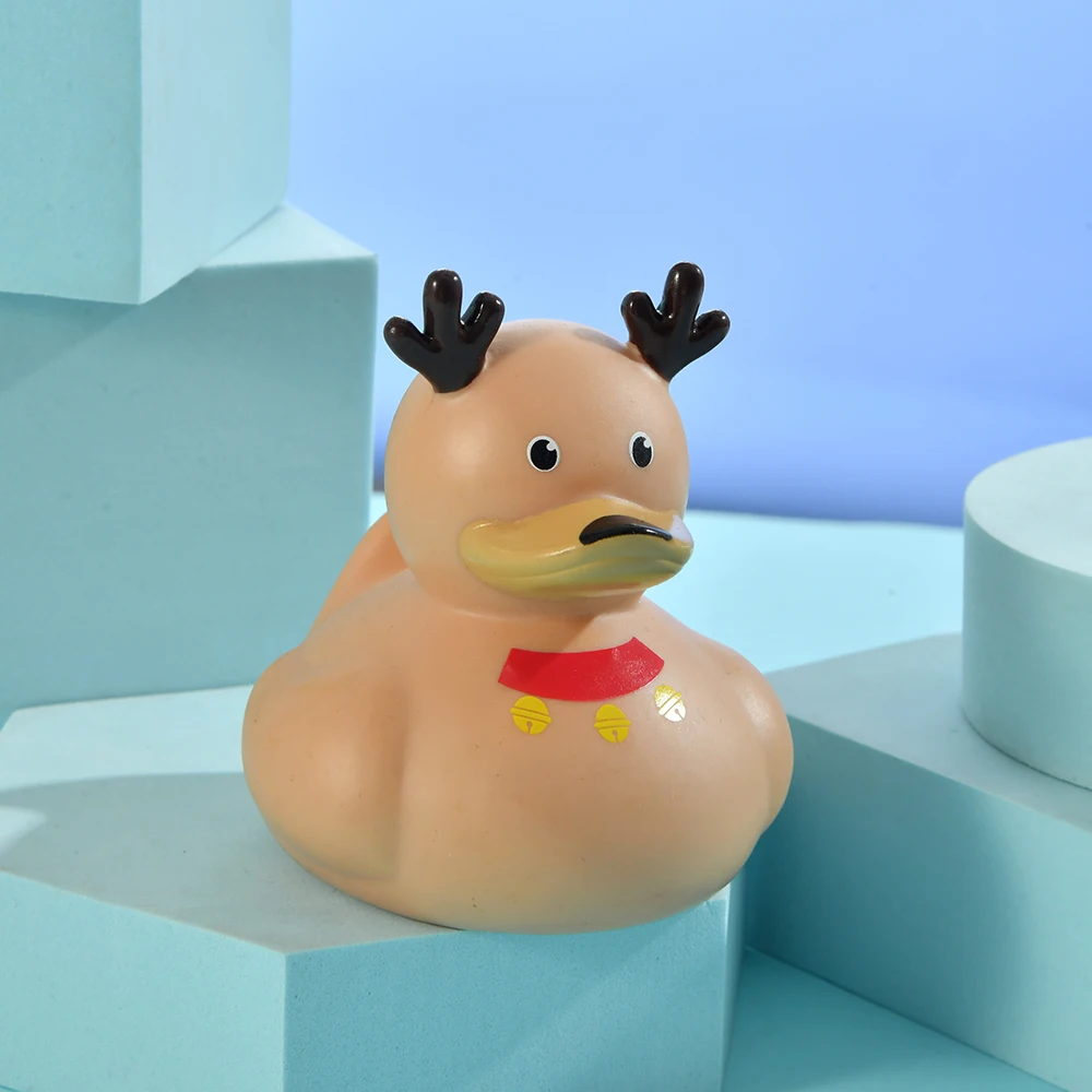 Bulk Eco Friendly Creative christmas Bath Toy Rubber Ducks Colorful Mini Duck