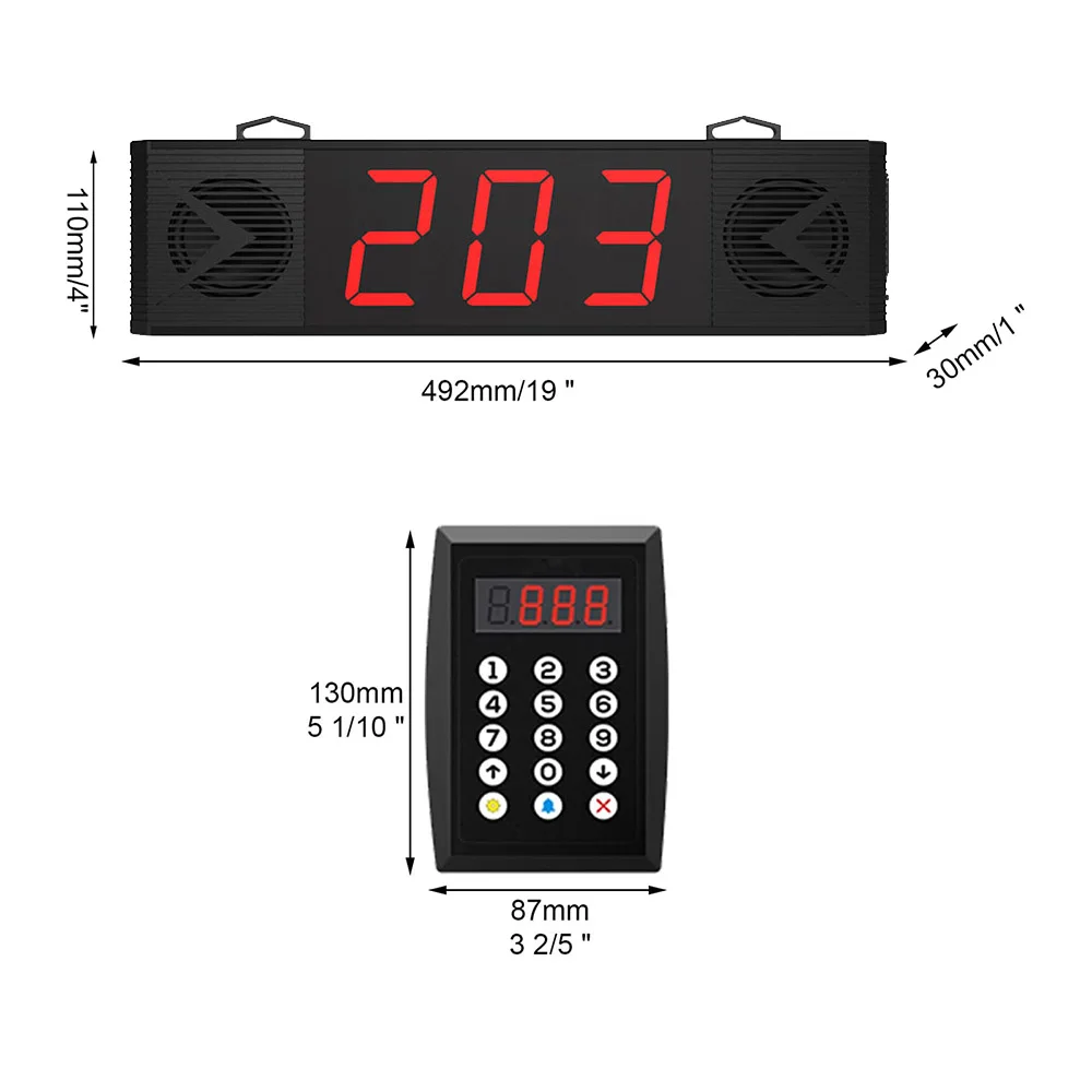 Best Selling Wireless Restaurant Lcd Queue Management Device digital signage and display led display