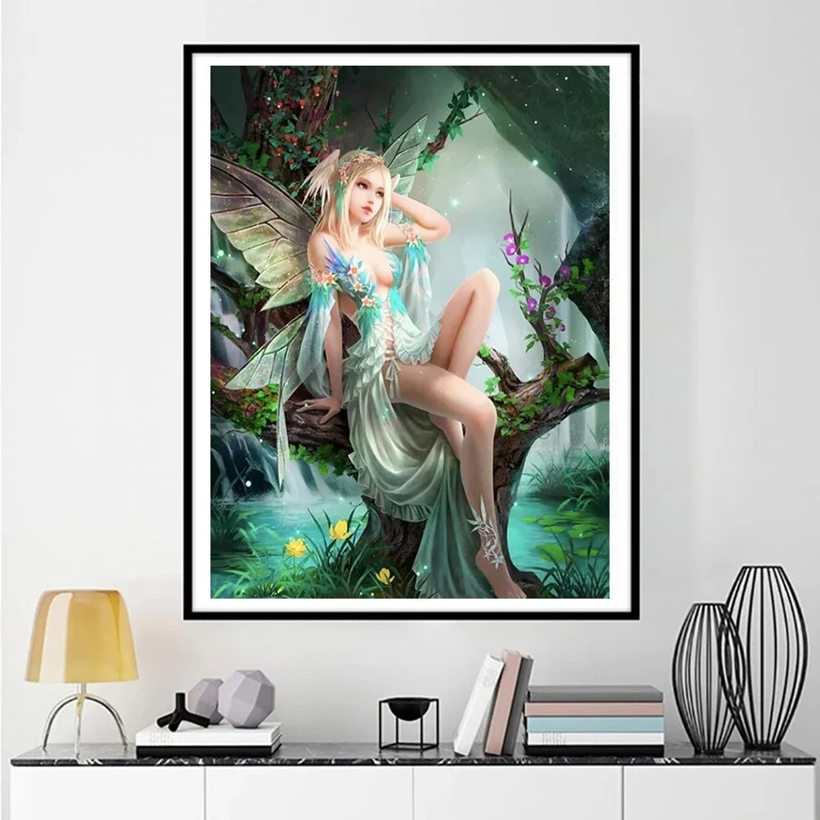 
Full Square/Round Diamond Embroidery Butterfly elves Kit Diamond Painting Cross Stitch Mosaic Animal Handmade Gift 