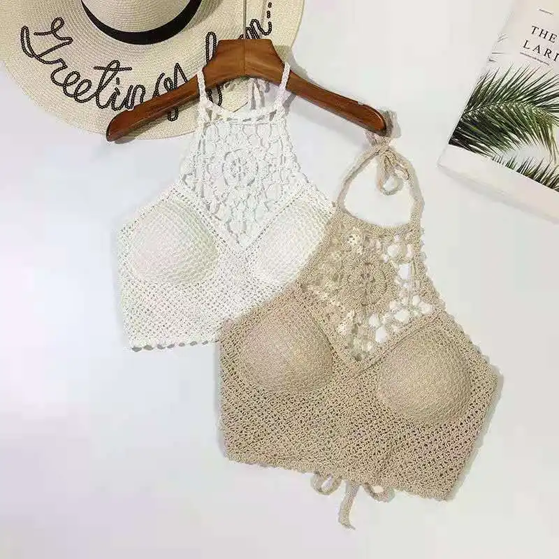 Wholesales Women Girls  Crochet Vest Beachwear Sexy Tops