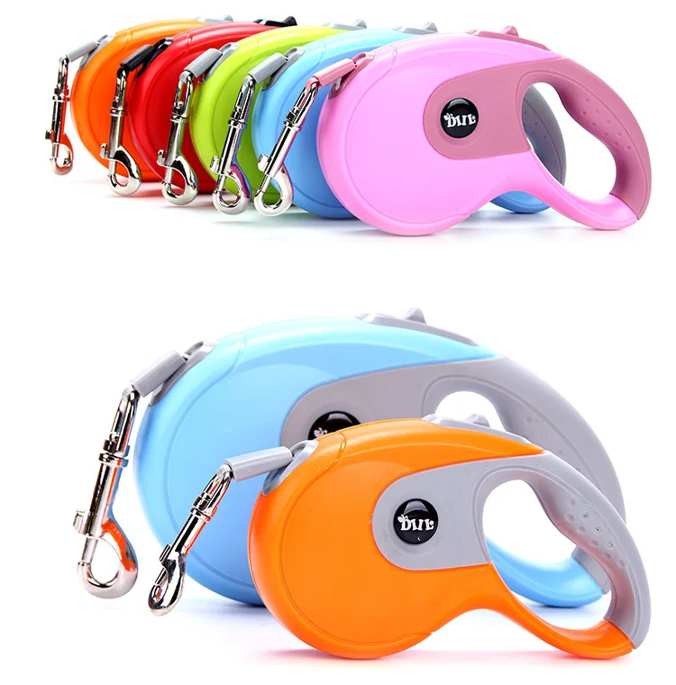 Custom Double Retractable Roulette Leash Pet Walking Lead Small And Big Dog Traction Rope 3 and 5 M Long Leashes For Dog