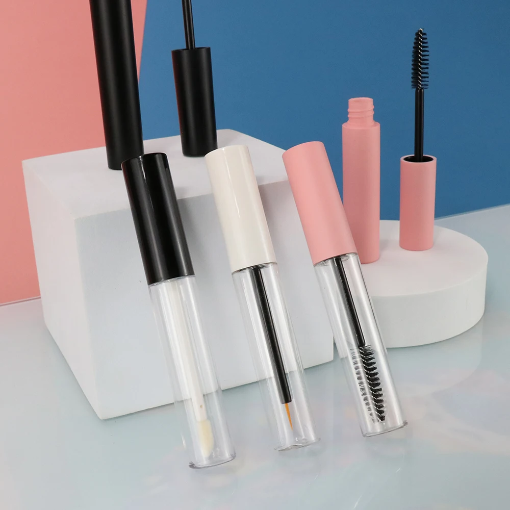Empty plastic mascara tube / lip gloss bottle / eyelash brush for 10ml wholesale