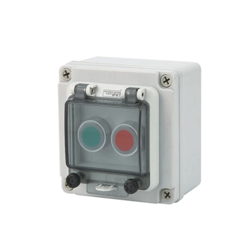 Outdoor IP67/NEMA Waterproof Electronic emergency stop button control Junction ABS PC Box