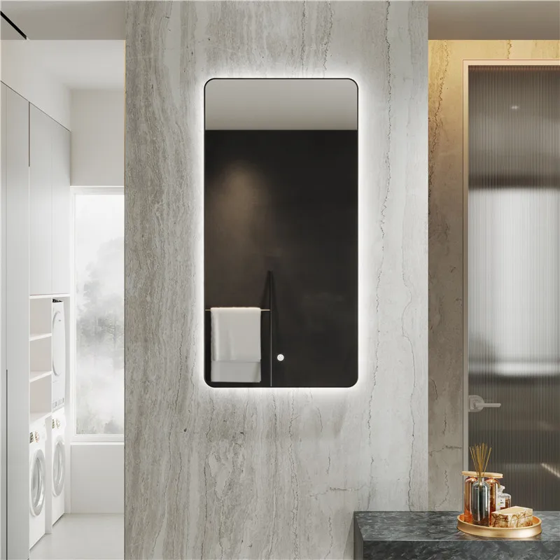 High Quality Customizable Illumination Anti-Fog Dressing Rectangle Intelligent Bathroom Mirror LED Light Wall Smart Mirrors