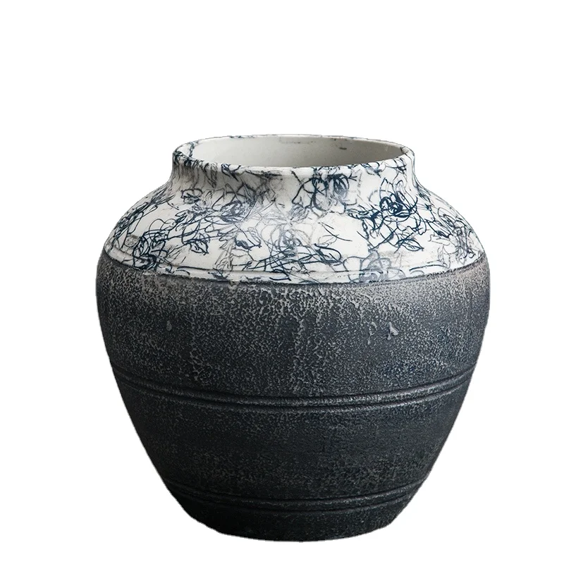 black tall flower vase centerpiece chaozhou ceramic vase floor home decor vase