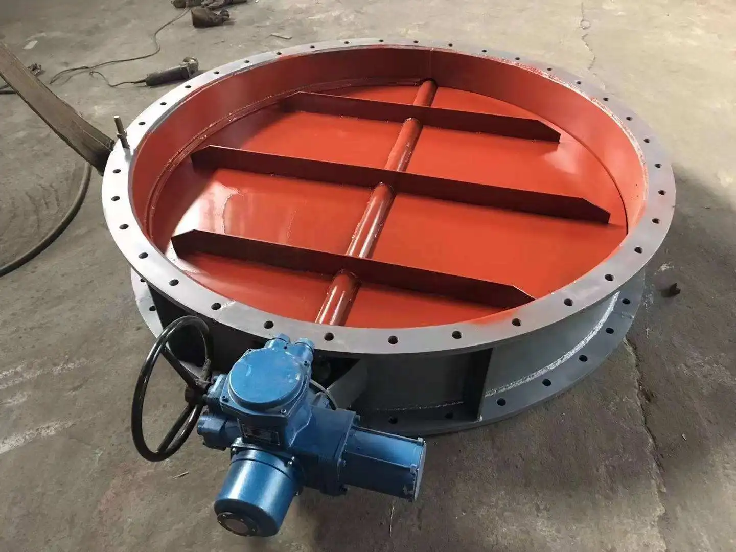 High quality environmental carbon steel ventilation electric butterfly valve for gas