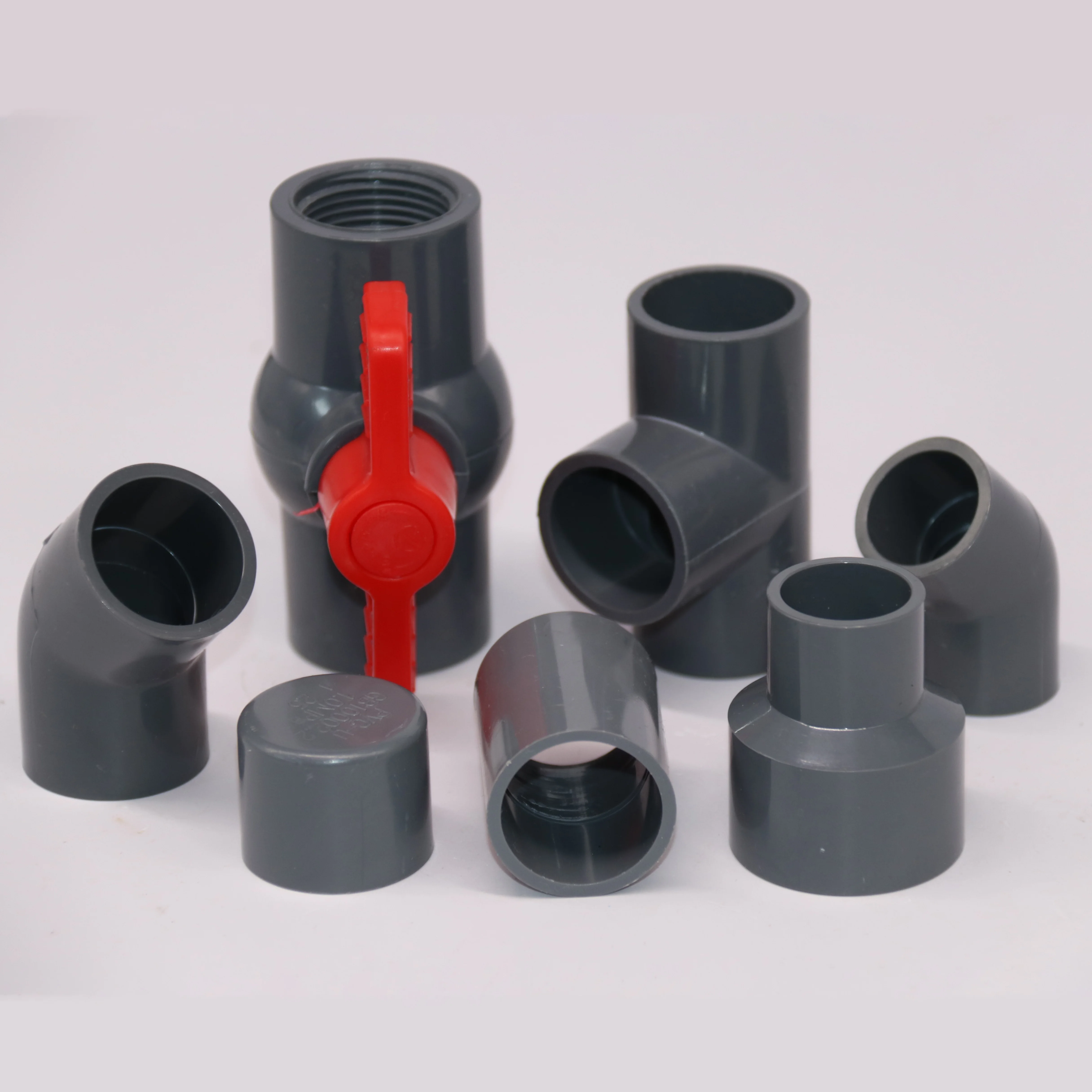 UPVC pvc pipe fittings 90 degree elbow tee flange coupling price pvc fitting for plumbing water supply