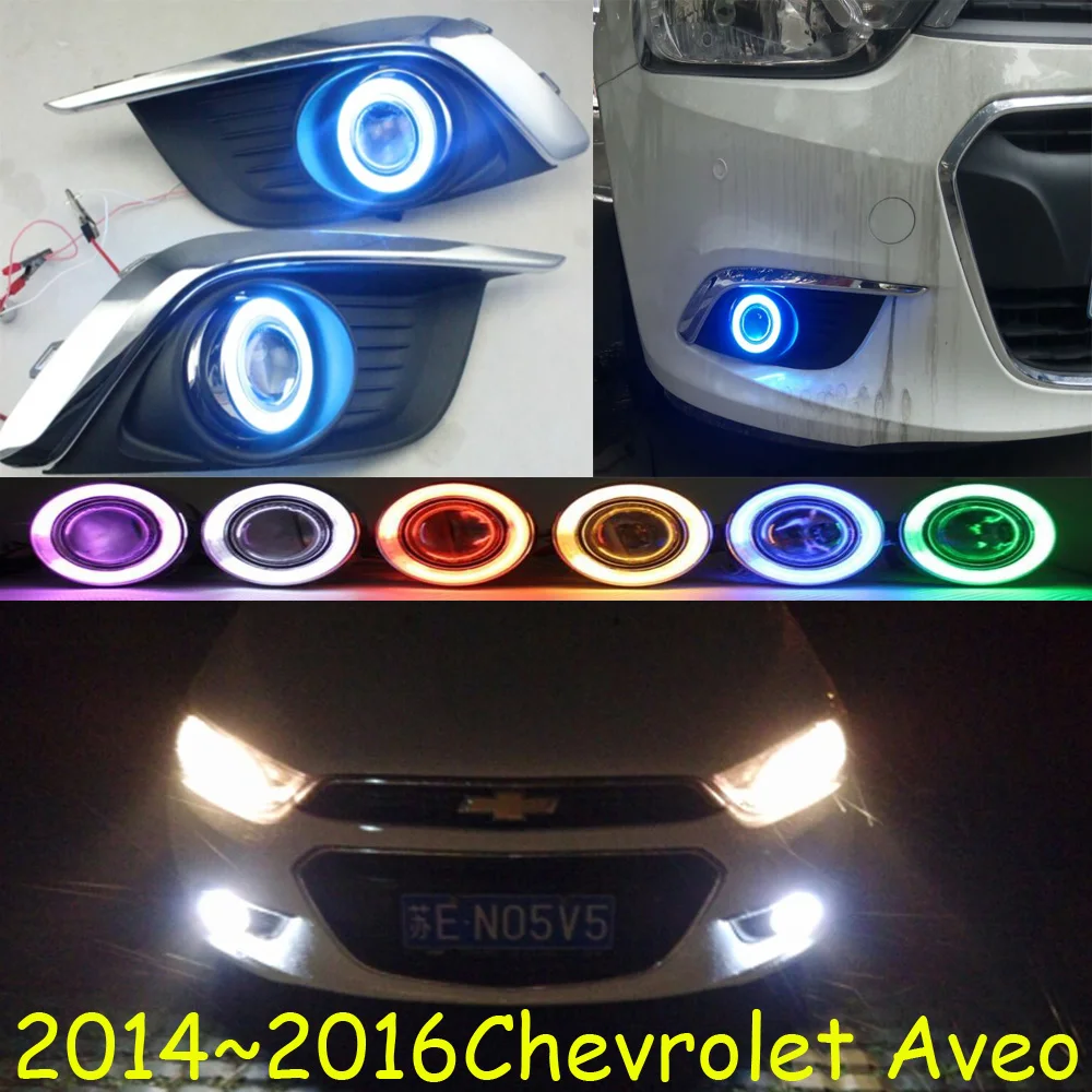 Автомобильный бампер налобный фонарь 2014 ~ 2016y для Chevrolet Aveo противотуманный светильник Лампа для проектора CCFL автомобильные аксессуары головной светильник Aveo налобный фонарь