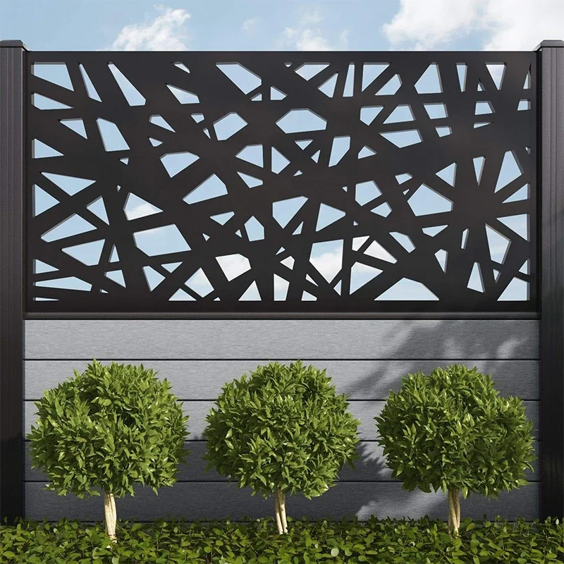 Wholesale New Design Garden Privacy Safety Cheap Fence Panels Wood Plastic Composite Wpc Garden Buildings Fence