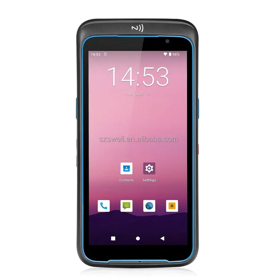 blue black housing 5.5inch full touch screen 2d scanning qr code 1d barcode reader 2024 new pda android12 rugged pda