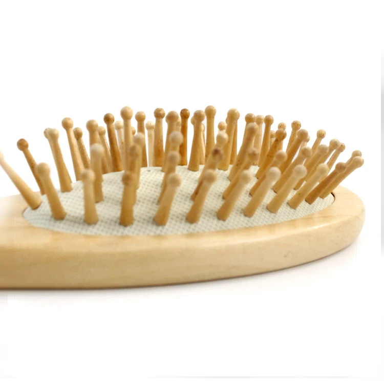 Wholesale Private Label Scalp Dry Massage Wooden Paddle Wooden Detangling Hair Brush