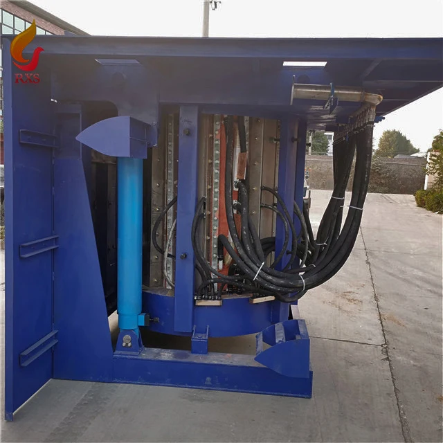 Steel bar production line induction crucible furnace for melting scrap metal