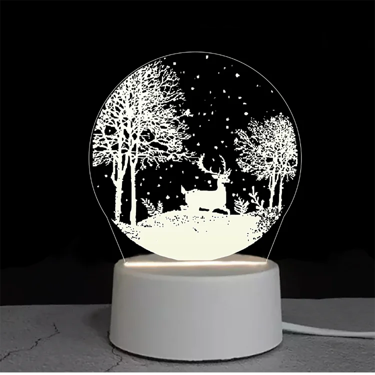 2024 Hot sale warm light bedroom 3D night light 3D cartoon kids USB bedside lamp table lamp