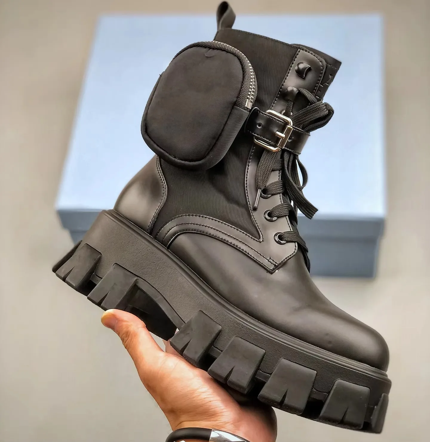 Luxury brand 2024 real leather material balanced casual shoes Cowhide boots Leather Platform Luxury Designs Boots for Women