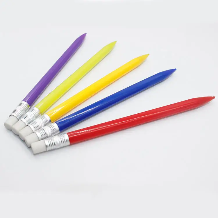 Price Cheap Custom Wholesale Plastic Appearance Six Edge Automatic Pencil Color Active Pencil Eraser Head Without Pen Pencil