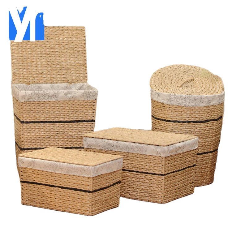 Бытовая корзина для хранения белья с Гиацинтом в стиле бохо