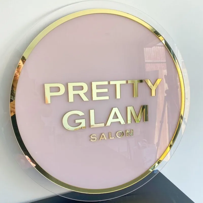Custom made circle Acrylic salon sign Explosive Models Custom 3d backlit sign Neon round sign Custom round Shop Signage