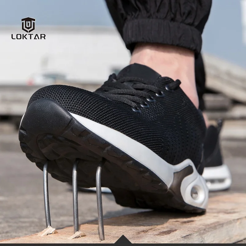 Lightweight Working Industrial Safety Shoes with Steel Toe Cap Fiberglass Toecap Sport Safety Shoes