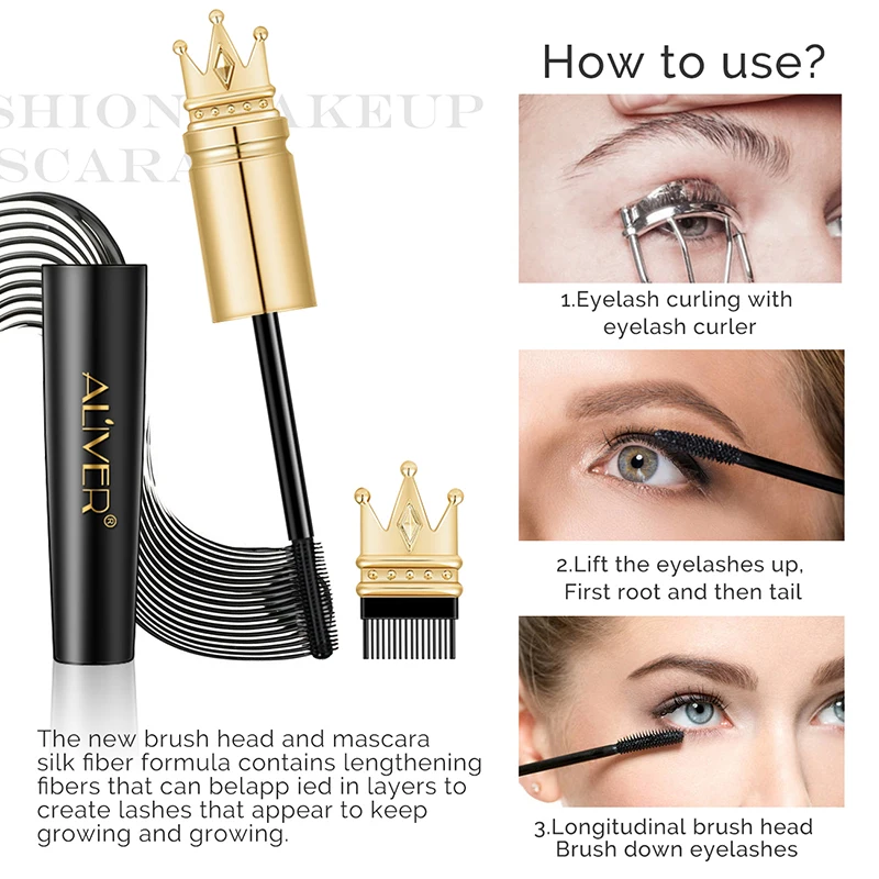 4D leghtening Long lasting crown waterproof mascara