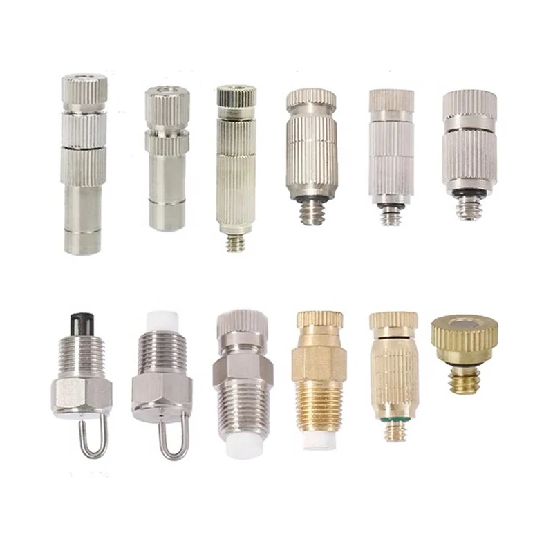 mist nozzle with filter anti-drip for fog machine 3/16' thread garden farm use