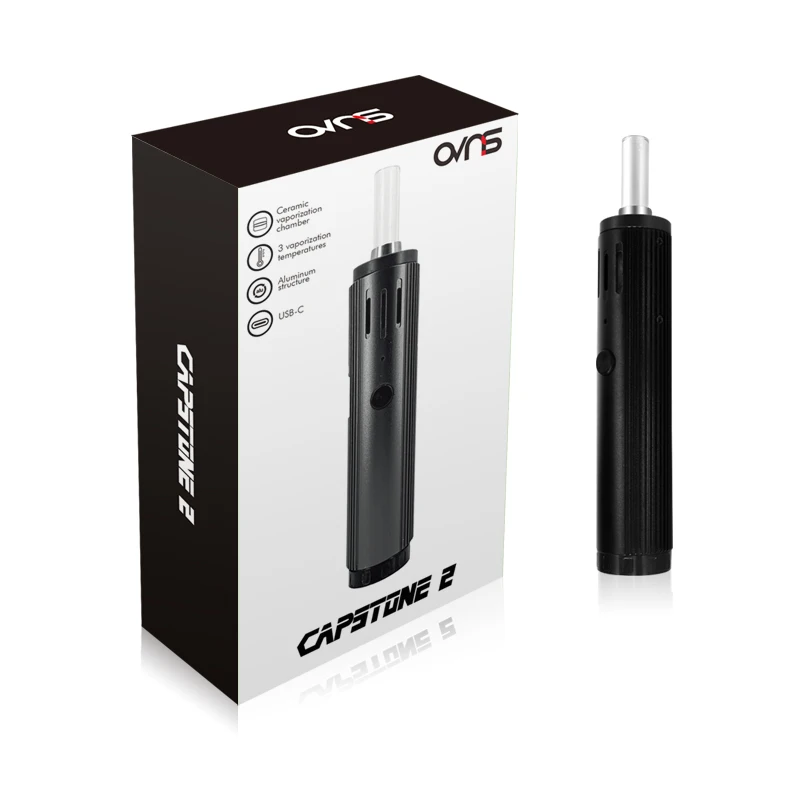 Empty Excellent performance e cigarette Capstone 2 dry herb vaporizer vape starter kit with replaceable battery