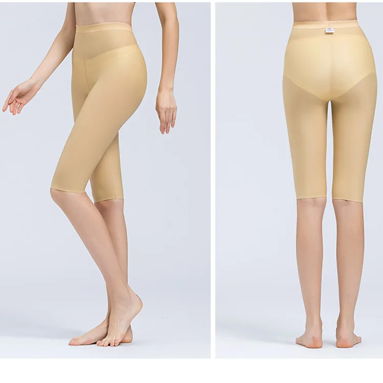 Knee length with front hooks Bodyshaper pant for women after thigh liposuction surgery