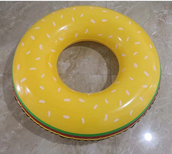 
99cm pool float hamburger inflatable Burger swimming ring for summer beach water pools party toy 