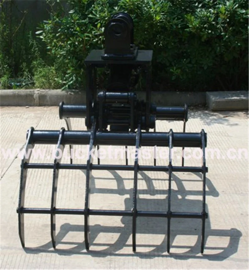 Best Price Trader of excavator attachments non rotating double hydraulic grapple