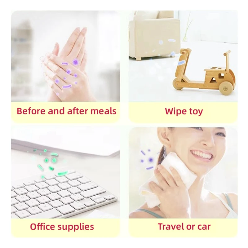 OEM/ODM  Customized Antibacterial Canister Scented Disposable Wipes Daily Protective Disinfecting