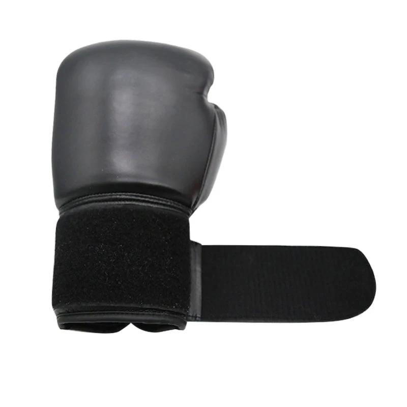 High Quality Various Sizes 8Oz 10Oz 12Oz Black Customized Pu Material Professional Training Sports Boxing Gloves