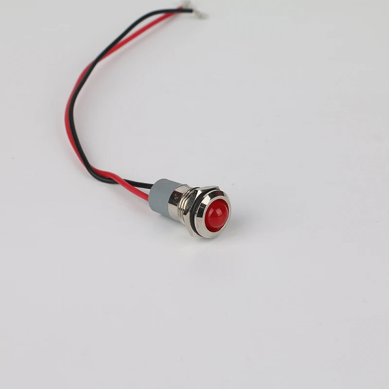 HUSA 12mm Metal Led Indicator Light Waterproof Signal Lamp Red Green Blue White Yellow Orange LED Industrial Indicator Light