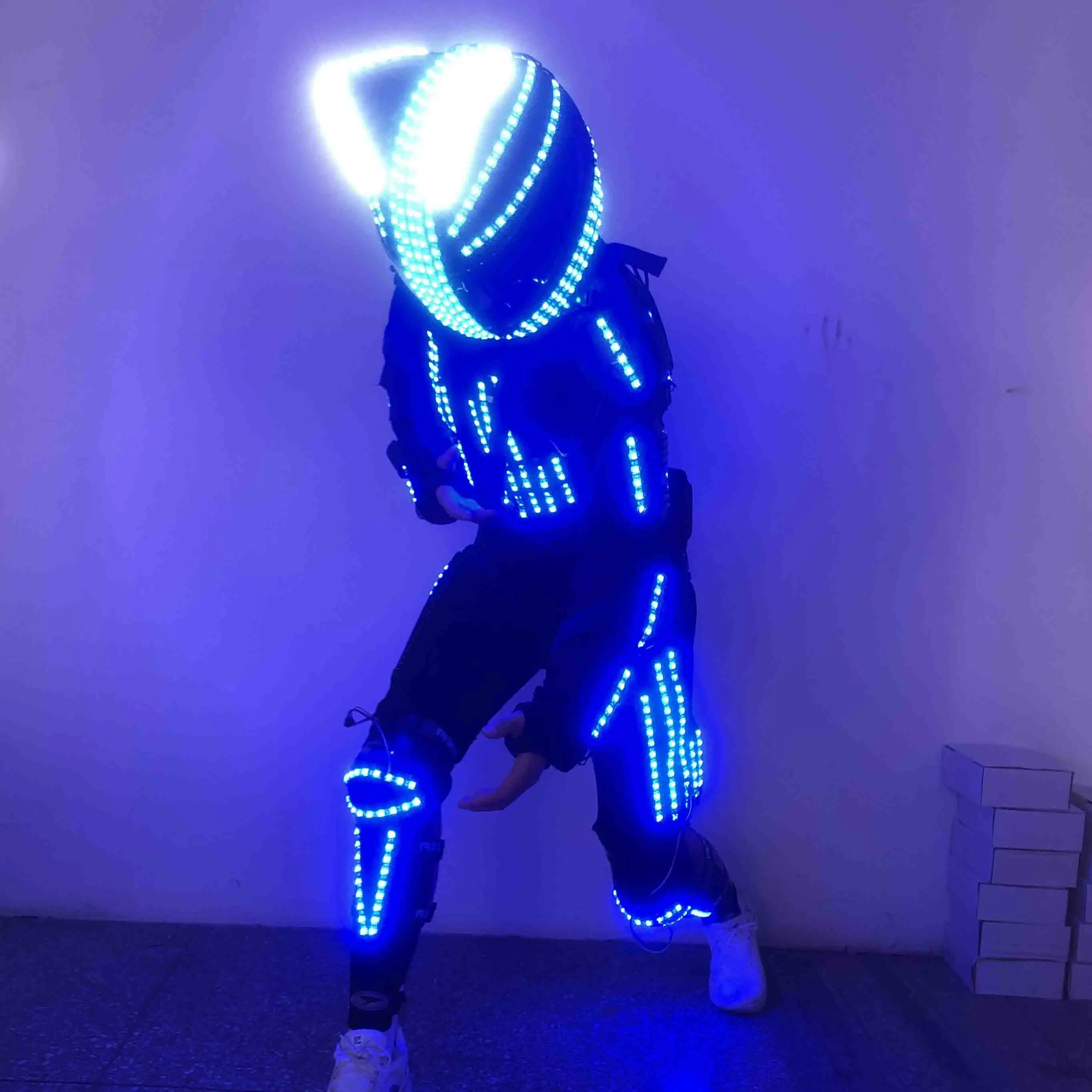 Night Club Party Performance Wear LED Dance Costume
